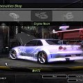 Mój Nissan SkyLine GT-R34 do Turnieju o mistrza kierownicy BayView w grze NFS Underground 2