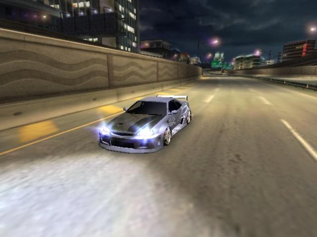 Mój Nissan SkyLine GT-R34 do Turnieju o mistrza kierownicy BayView w grze NFS Underground 2