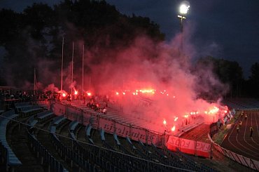 ZAWISZA BYDGOSZCZ- ŁKS ŁÓDZ MECZ PRZYJAZNI KIBICE 17.07.2005 #ZAWISZABYDGOSZCZ #ŁKSŁODZ #KIBICE #FANI