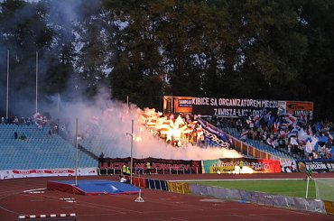 ZAWISZA BYDGOSZCZ- ŁKS ŁÓDZ MECZ PRZYJAZNI KIBICE 17.07.2005 #ZAWISZABYDGOSZCZ #ŁKSŁODZ #KIBICE #FANI