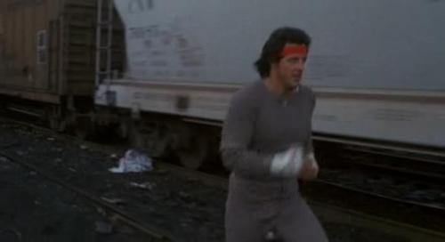 Trening na torach kolejowych z filmu "Rocky II"