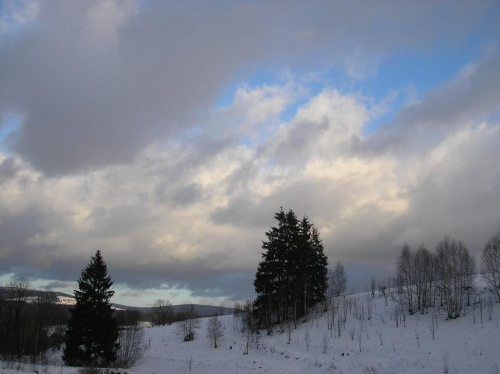 Zimowe krajobrazy #zima #góry #Sudety #śnieg #spacer