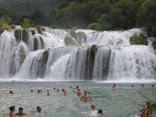 Fajnie się pływa w rzece Krka, ale szkoda, że już nie można wpływać pod i skakać z wodospadu... #Krka #Chorwacja