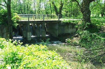 Jaz na Bystrej w Iłkach #mostek #jaz #Iłki #Bystra