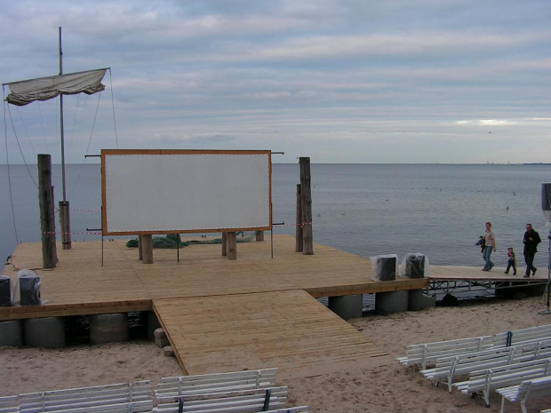 Plener filmowy Gdynia 2005 - kino pod księżycem #gdynia #kino #plener #filmowy #projektory