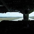 view from the cockpit B747-200F
POWIDZ BASE, June 2005.