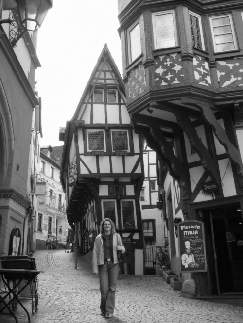 Bernkastel-Kues - bardzo fajne miasteczko położone nad Moselą niedaleko od Trier - 1 maja 2006 #Ren #Loreley #Trier #Koblencja #Mosela #Bruksela #Niemcy #Belgia