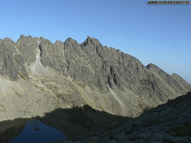 Grań Baszt z podejścia na Bystry Przechód (2314 m)